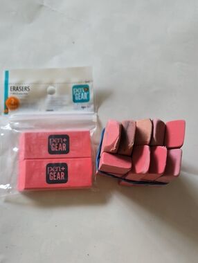 Pink Erasers Pack - Soft Pink Classroom Erasers